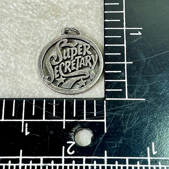 VTG James Avery Sterling Silver SUPER SECRETARY Pendant Charm 3.2g Rare Retired - Picture 8 of 9